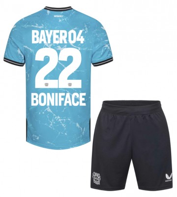 Bayer Leverkusen Victor Boniface #22 Tredjeställ Barn 2023-24 Kortärmad (+ Korta byxor)